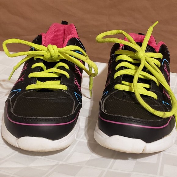 Sneakers, Neon colors with black, size 8, Good Condition - Picture 1 of 9